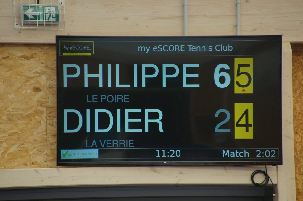 panneau score tennis