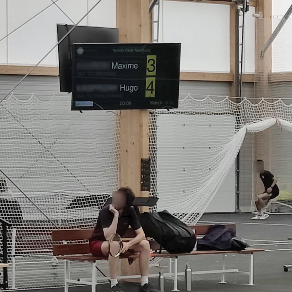 panneau score tennis